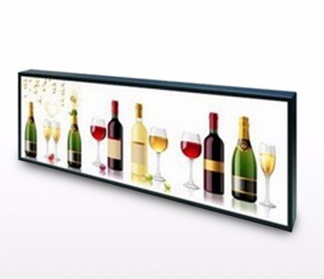 超広いスーパーマーケットの棚端LCDの表示の広告プレーヤーによって伸ばされる棒LCDスクリーン