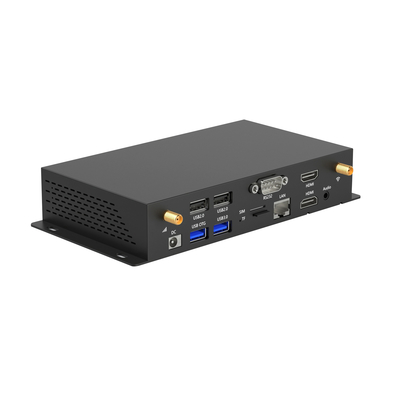 黒色デジタルサインメディアプレーヤー ボックス エッジ コンピューティング デバイス サポート RK3568 アンドロイド 11 OS