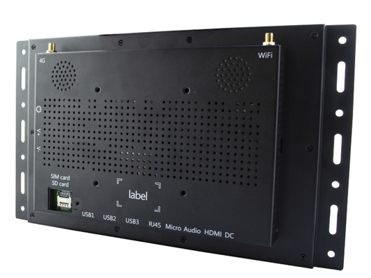 産業開いたフレーム10.1の相互デジタル表記サポートWIFI BT LAN 4G任意金属の箱RS232 UART 16gb rom 32