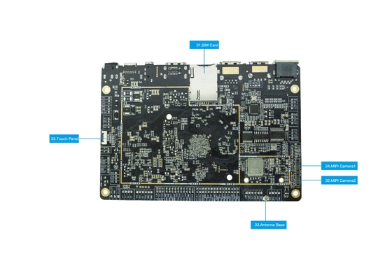 カスタム 4G LTE RK3399 マザーボード LVDS/EDP インターフェース